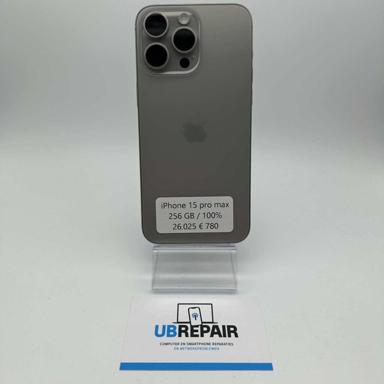 Apple iPhone 15 Pro Max 256 GB naturel titanium