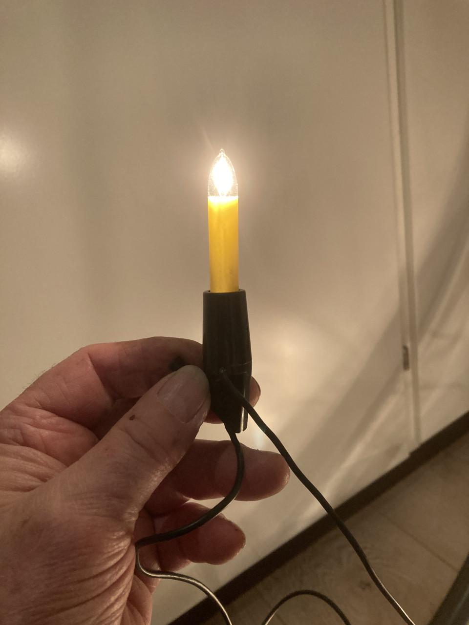 2x Antieke 16 kaars kerstboom verlichting