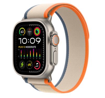 Apple Watch Ultra 2 | 49mm | Titanium Oranje/Beige Trail Loop M/L