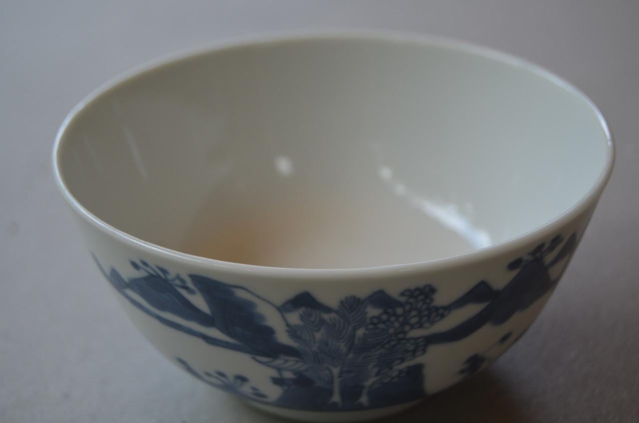 4 Chinese rijst/theekommetjes/schoteltjes