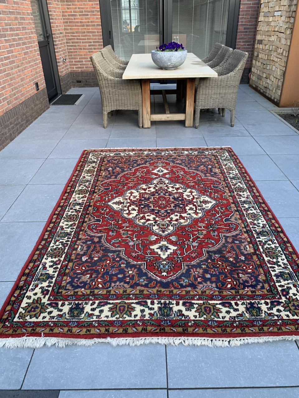 ❣️Waanzinnig Leuk Kleurrijk Handgeknoopt Vintage Vloerkleed ❣️