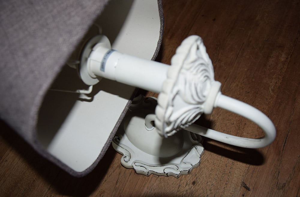 Wandlamp  Beige wit Brocante stijl
