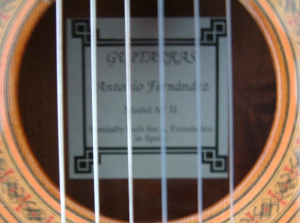 Bekende bouwer  Spaanse gitaren Antonio Fernandez incl rugtas  of koffer