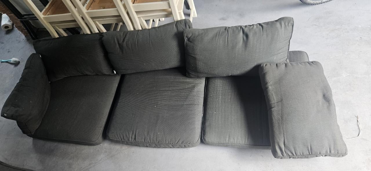 Kussen loungeset grais (of kratje bier)