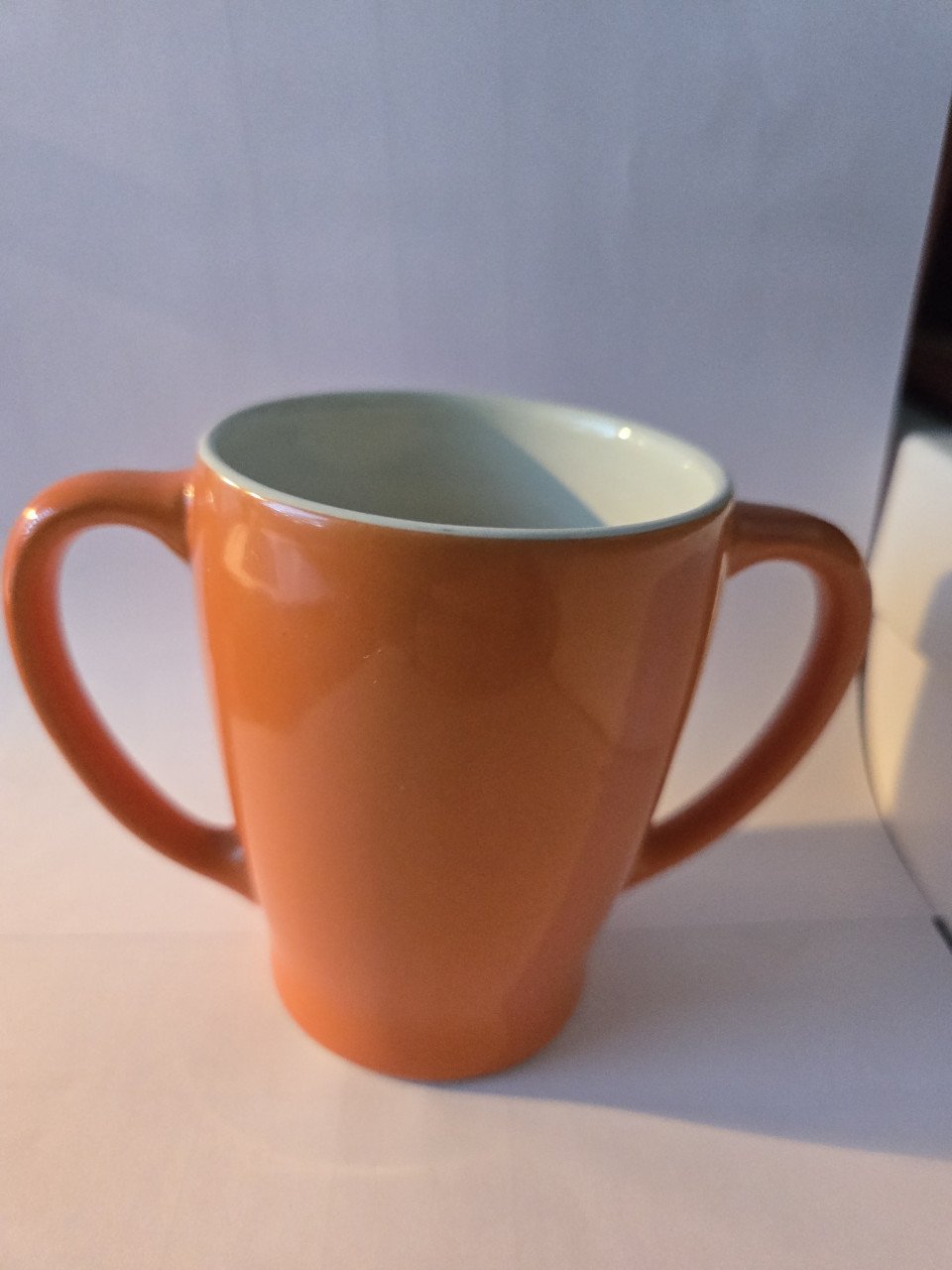 Originele cup a soup beker met 2 oren. Als Nieuw