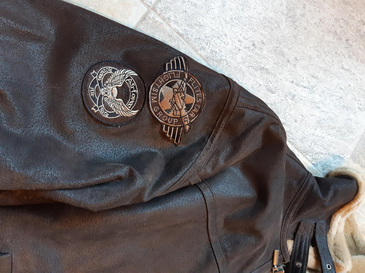 Piloten Jas Leer 4x XL = maat 60