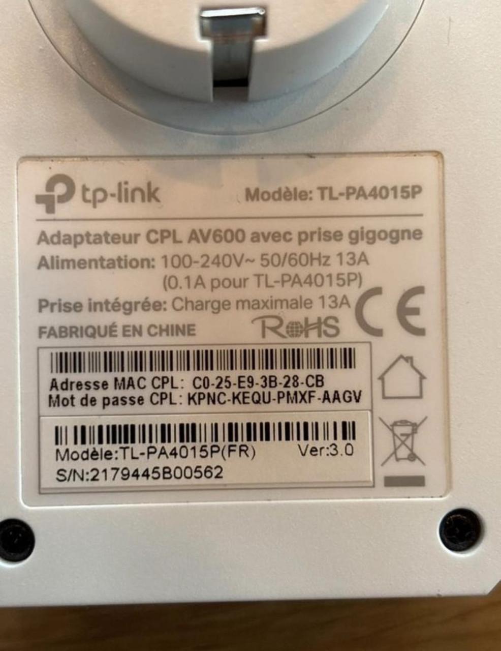 Tp link powerline adapter