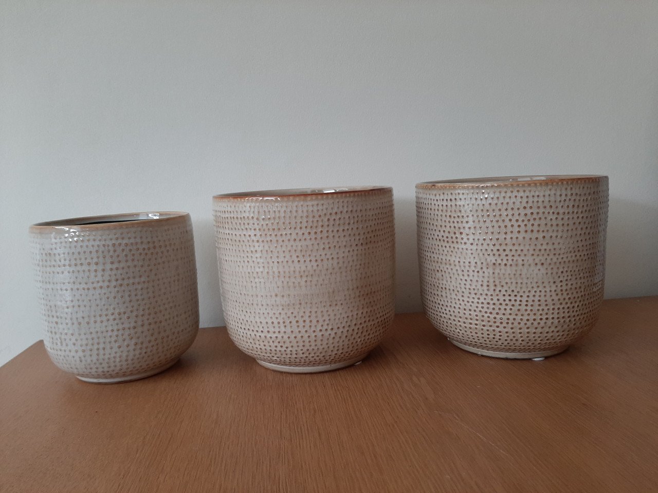 Set van 3 bloempotten