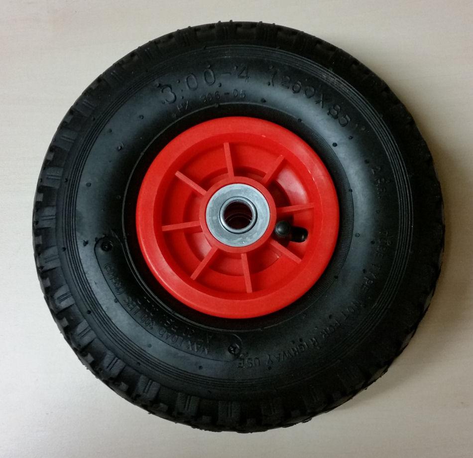 Luchtband wielen 3.00-4 voor bolderkar of steekwagen