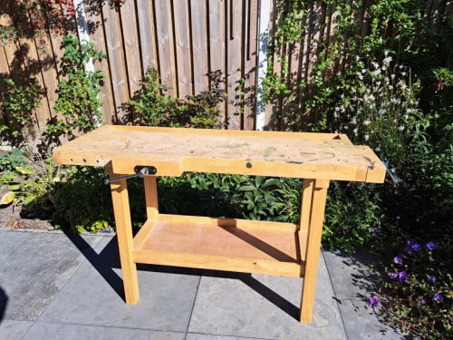 Houten werkbank 140x50x90cn
