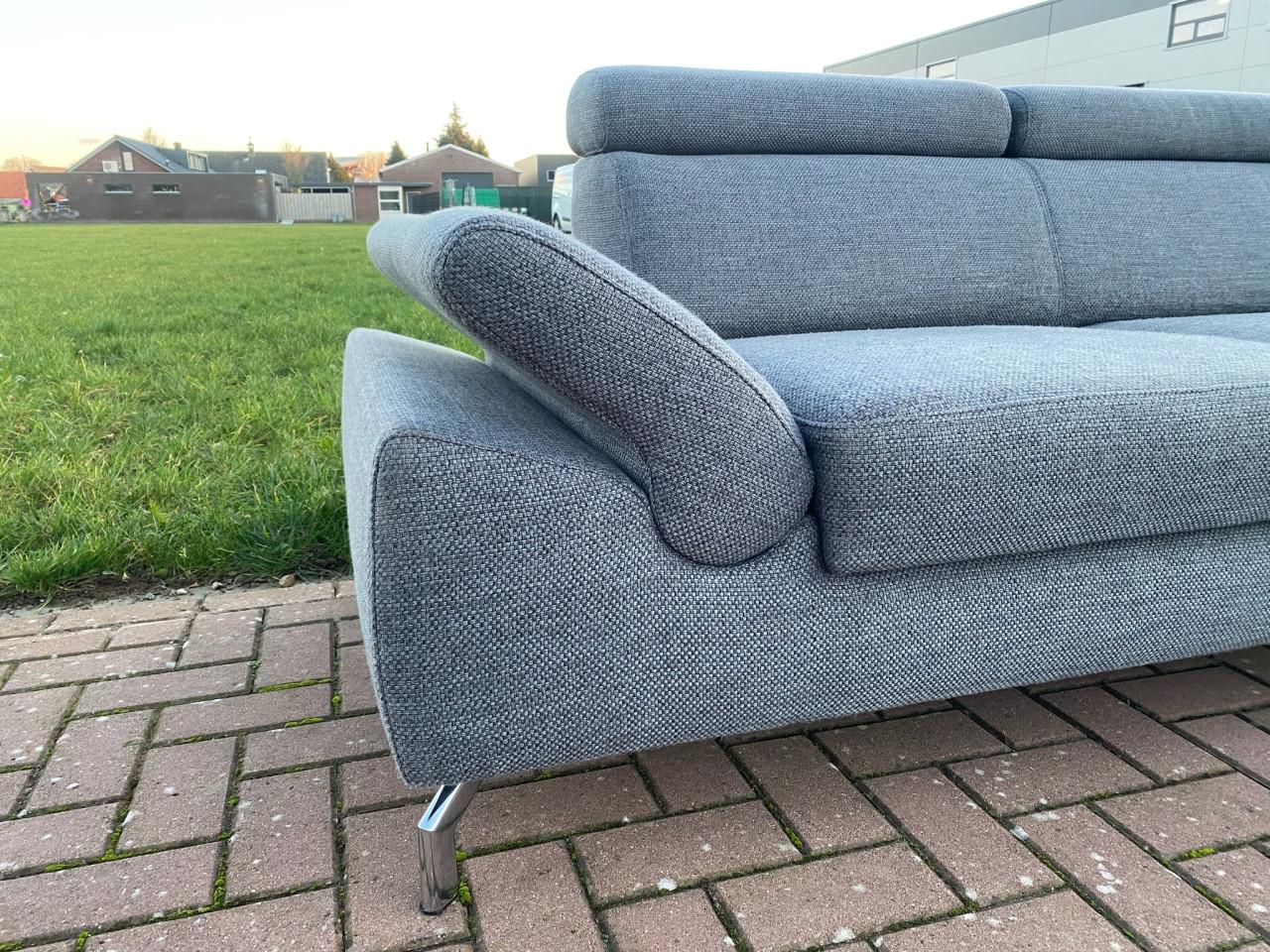 Montèl Grijze Stoffen Hoekbank- Gratis bezorging NL