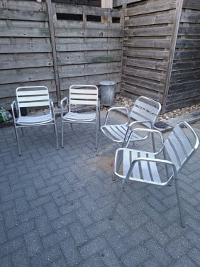 Aluminium tuinstoeltjes stapelbaar