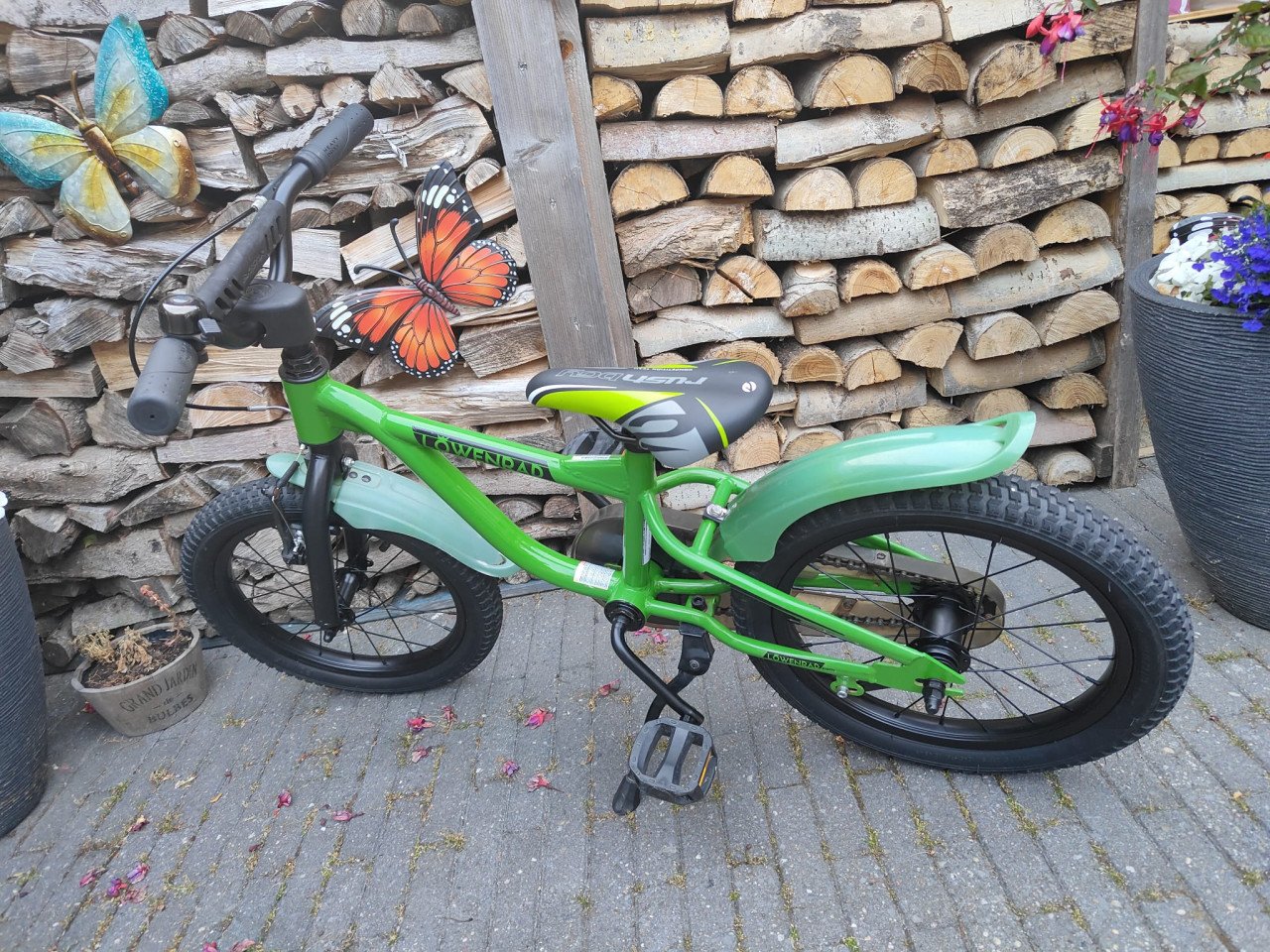16 inch Lowenrad stoere groene jongens fiets