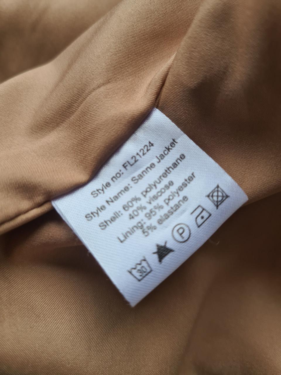 Beige, bruin PU leer jackje Frankie & Liberty  Mt 146-152