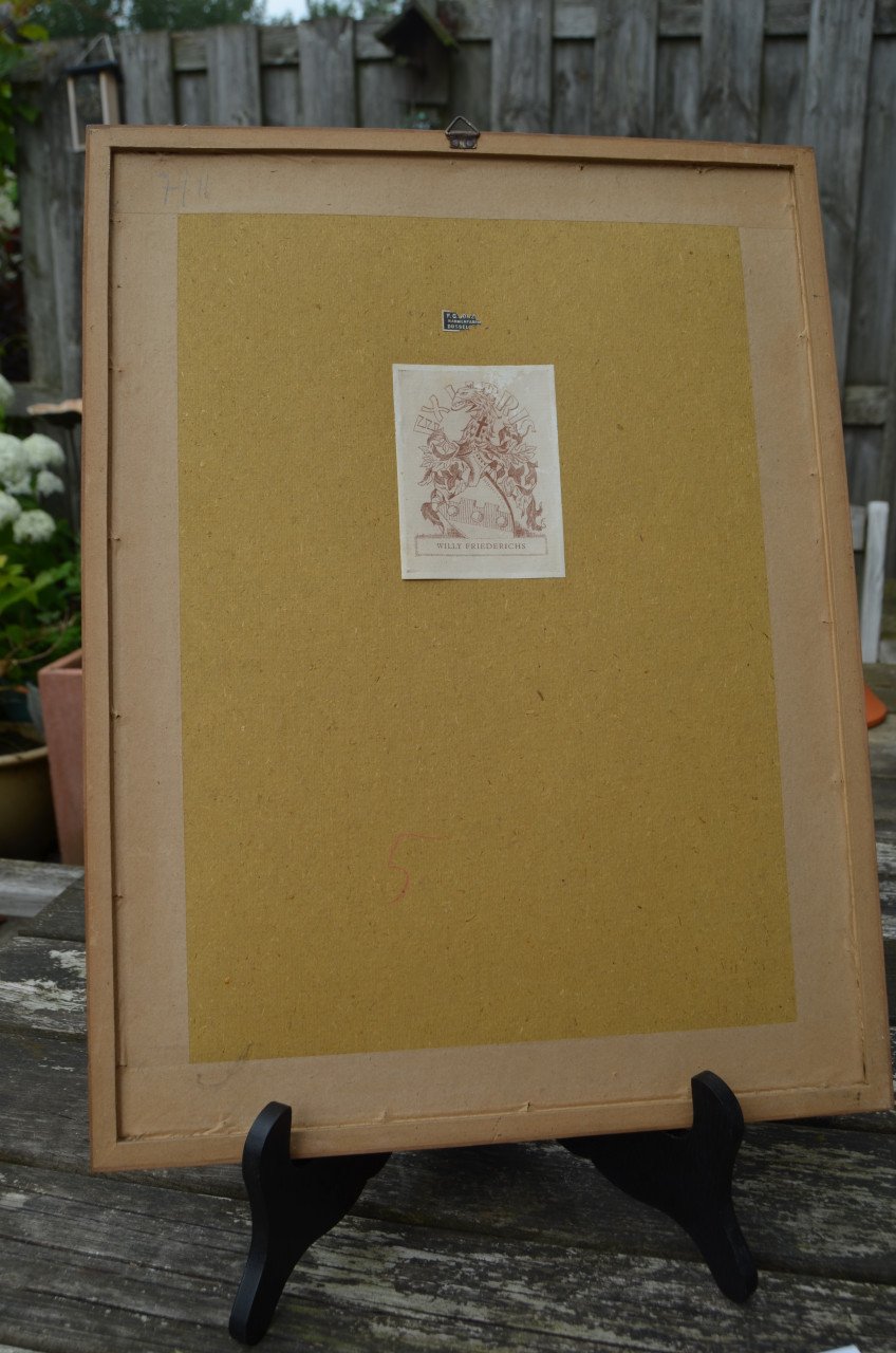 Belgische lithografische prenten van gebouwen (2)