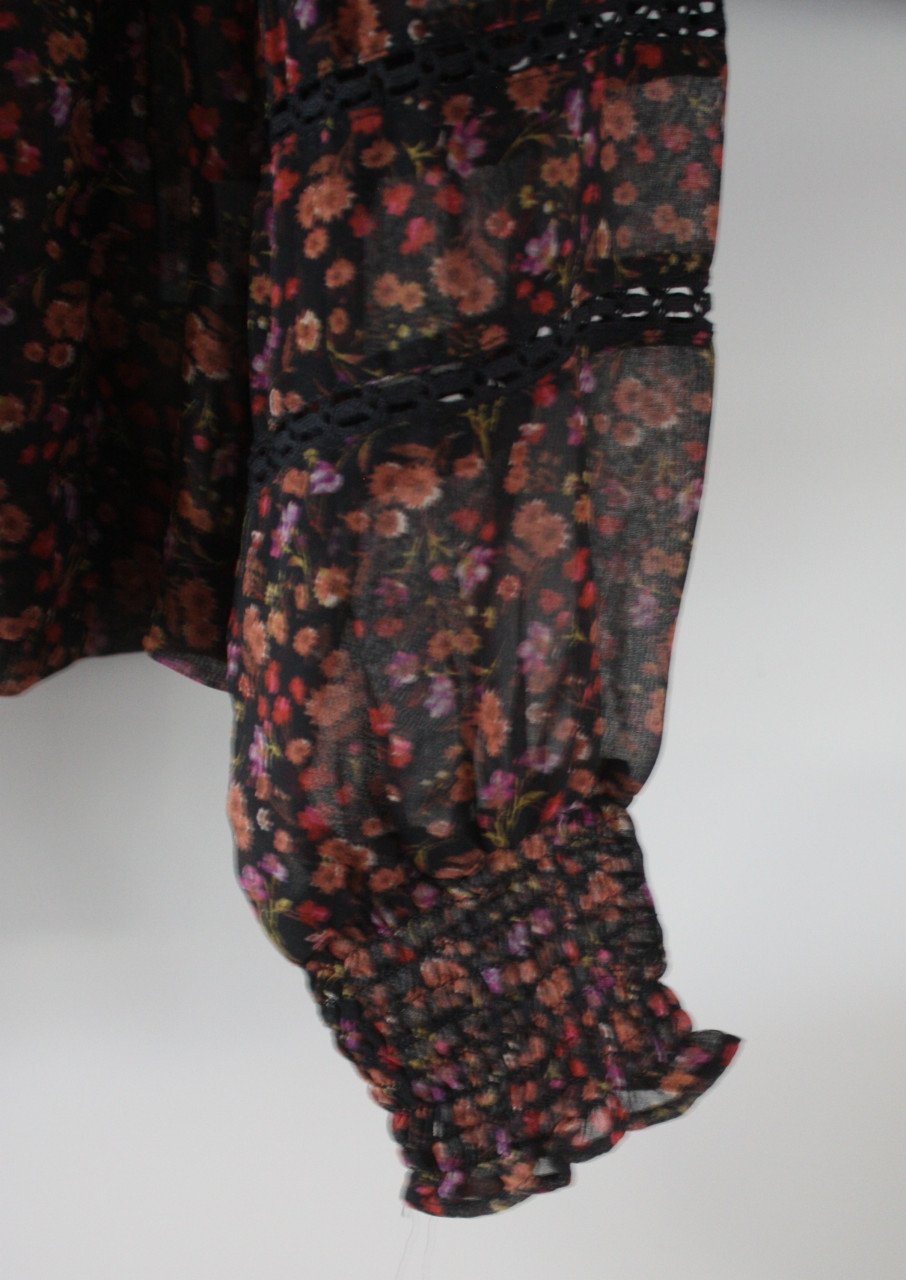 Set blouse en rok met bloemenprint maat 38
