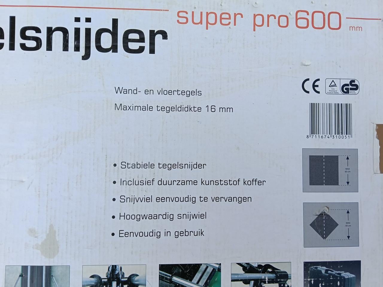Tegelsnijder Super Pro 600