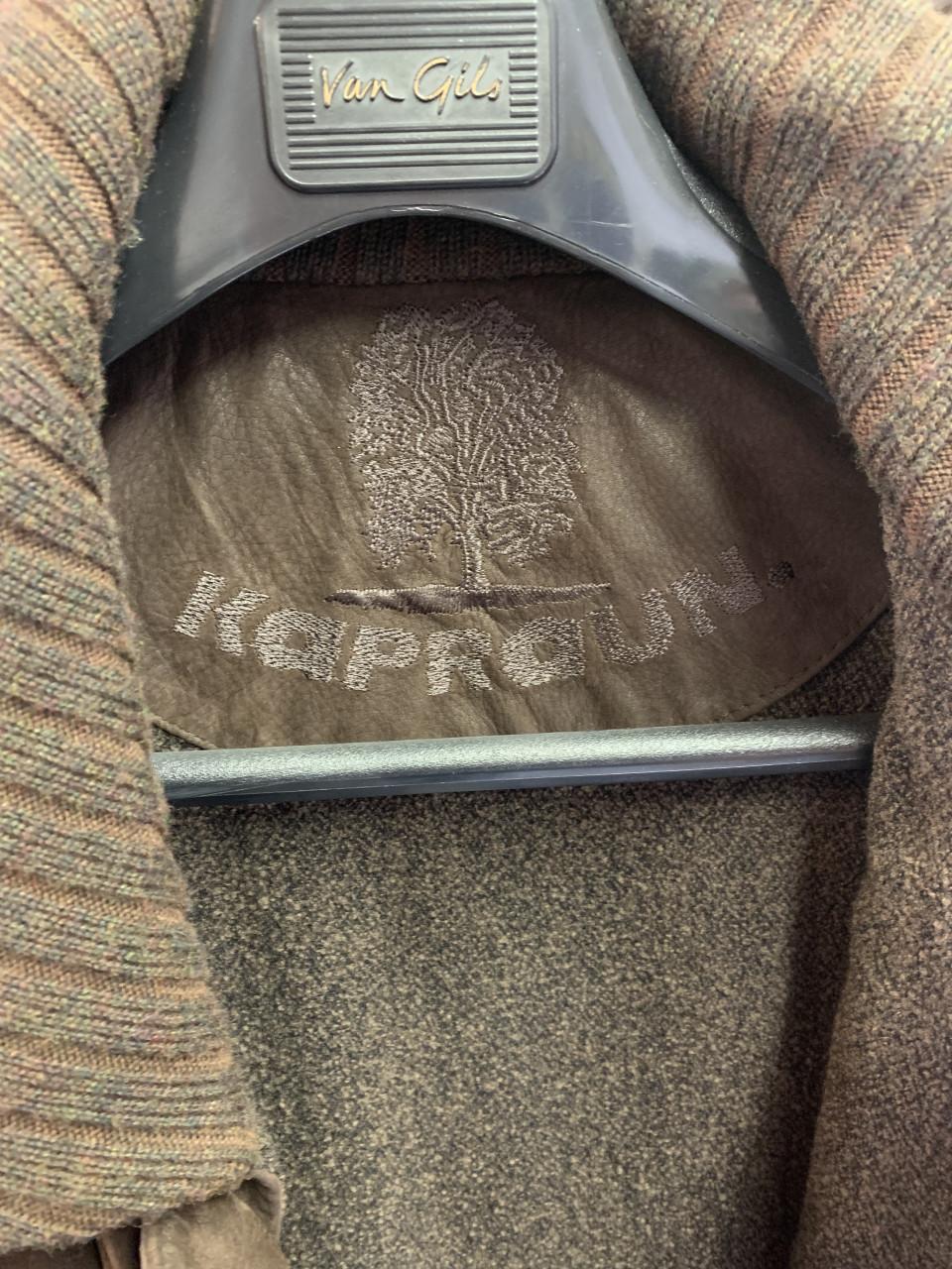 Kostbare Kapraun jas NIEUW ongedragen zeer soepel leder/suede en wol