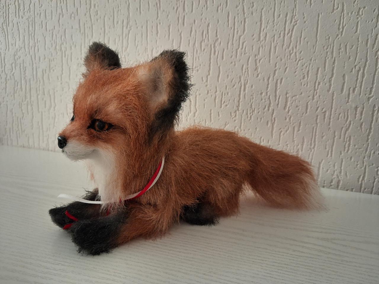 Artdoll vos pop handgemaakt