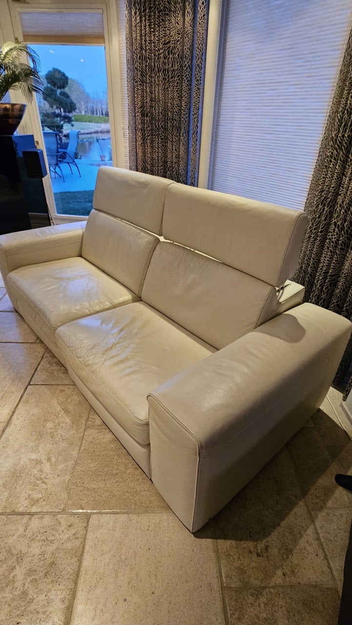 Natuzzi 3+2 zits lederen bankstel met relaxstand MOET WEG!