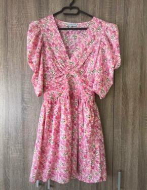 Roze bloemenjurk Loavies maat XS