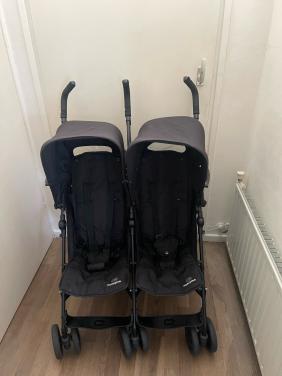 Tweeling / duo buggy Koelstra Twin met regenhoes