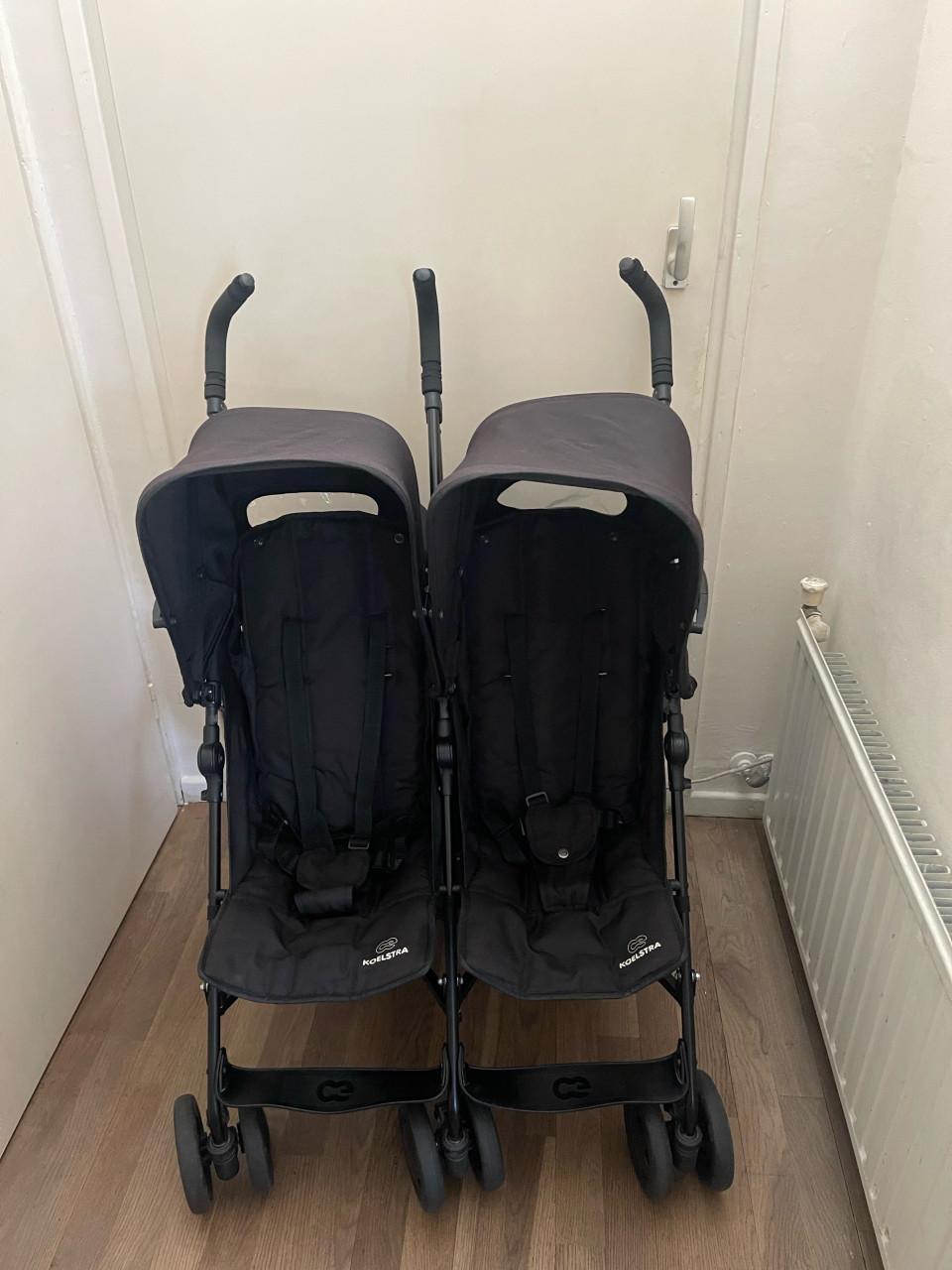 Tweeling / duo buggy Koelstra Twin met regenhoes