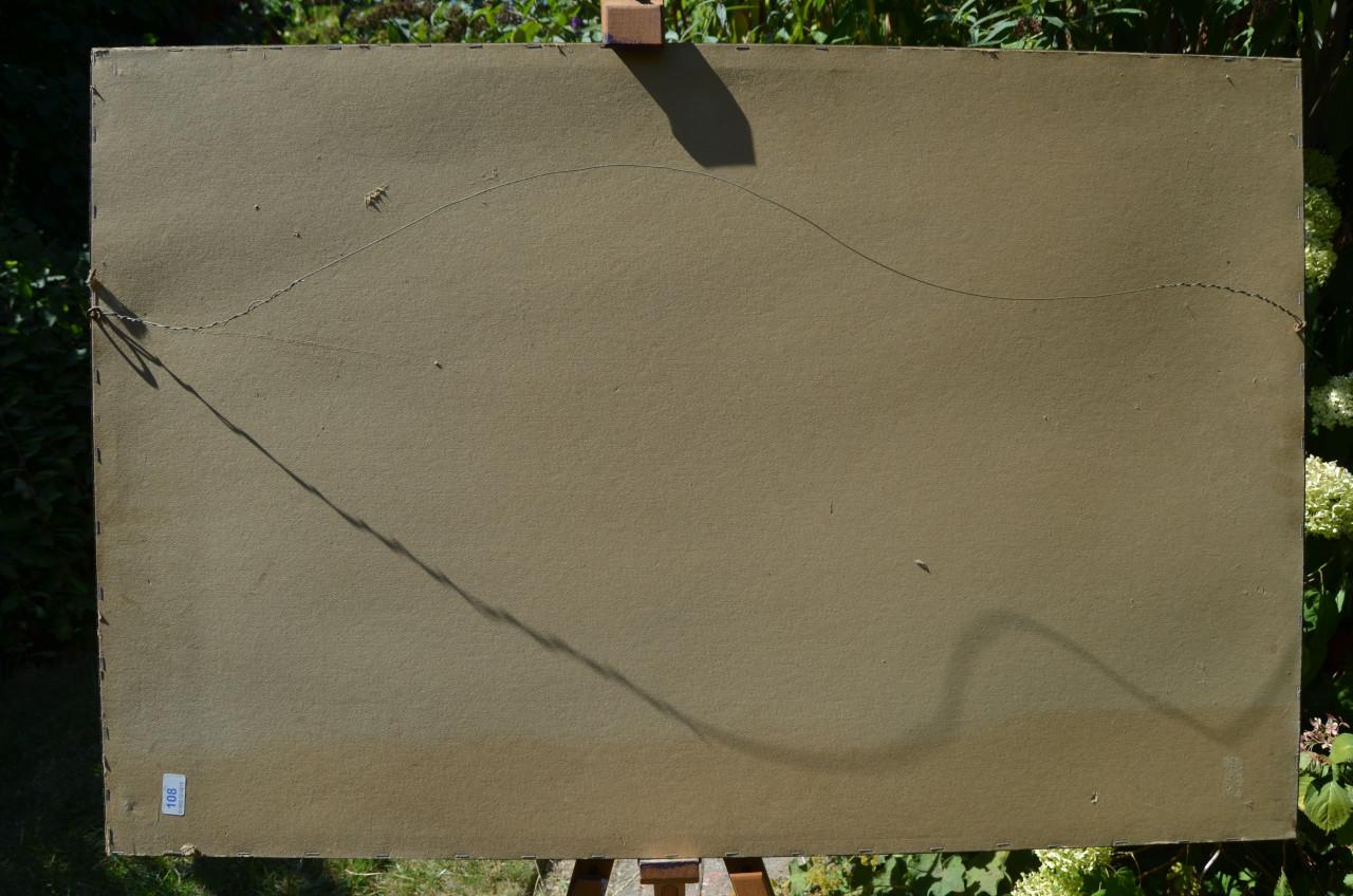 Grote Indonesische batik 'Boer met Buffel'