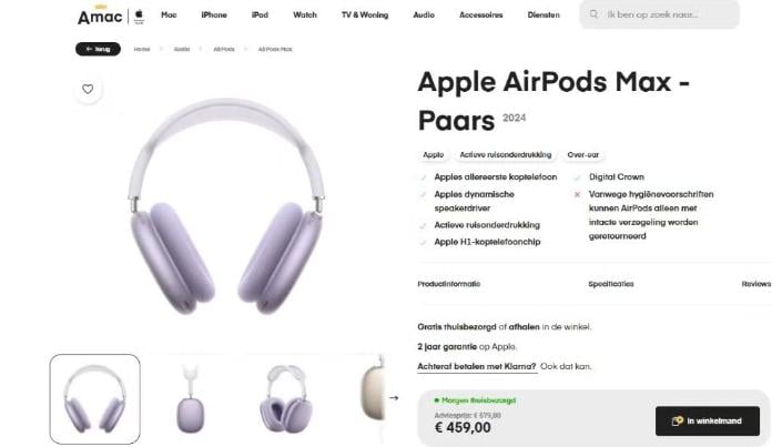 Apple Airpods Max (2024) MWW43AM/A - ONGEBRUIKT - GESEALD -