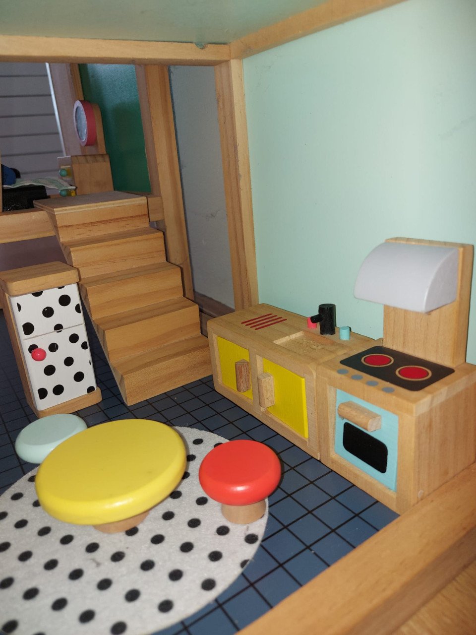 Z.g.a.n. houten HEMA poppenhuis incl. interieur en poppetjes