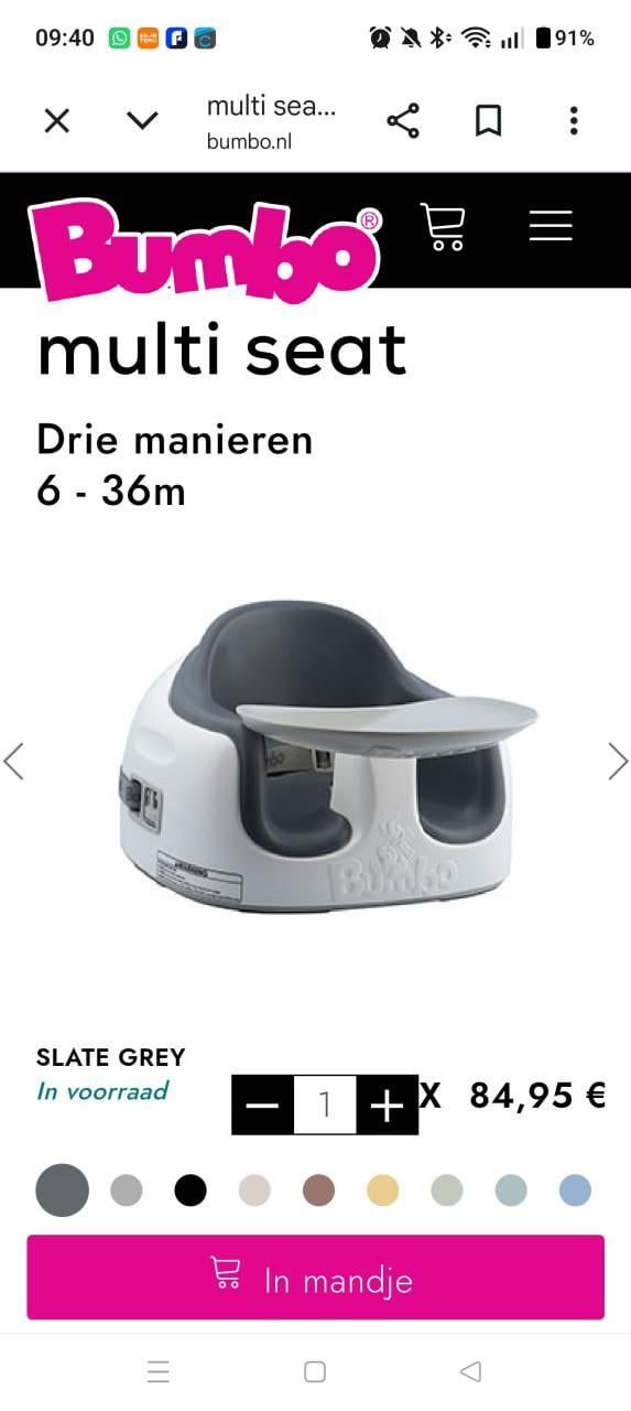 Bumba kinderstoeltje