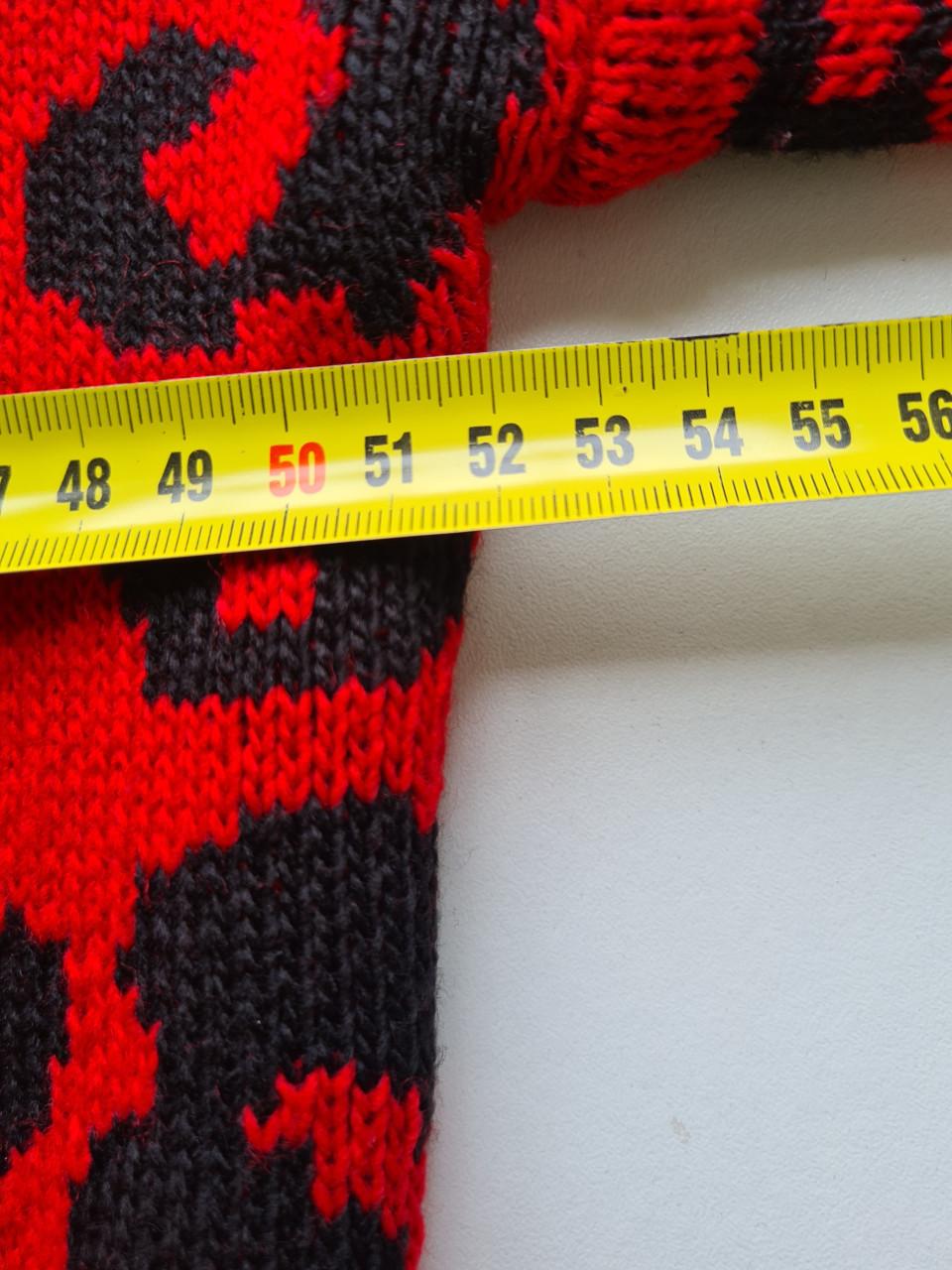 Rood met zwart maxi vest Mt L