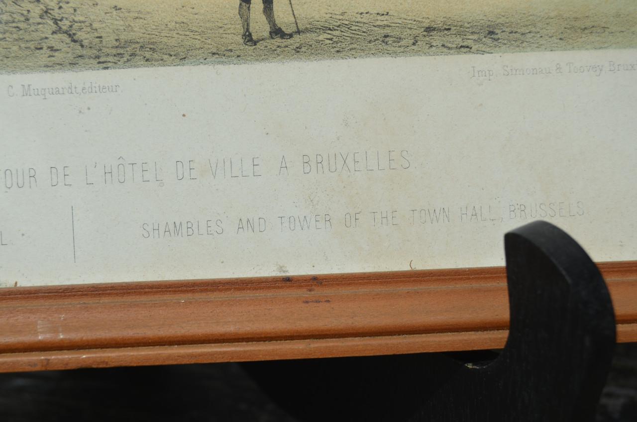 Belgische lithografische prenten van gebouwen (1)