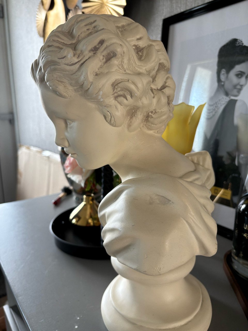 Gipsen sculptuur Jongens buste
