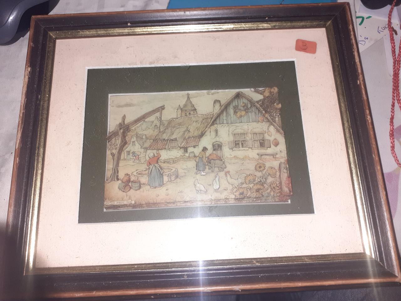 Schilderijtjes*** Anton Pieck " Antiek " 3D " - 1945