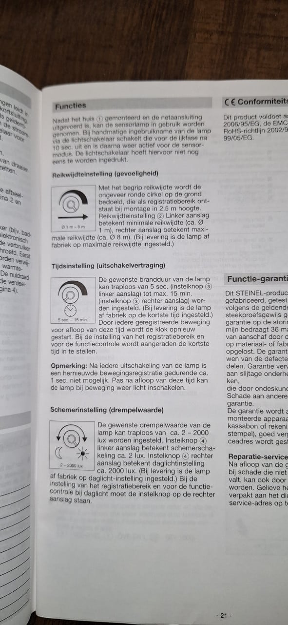 Plafonniere met bewegingssensor