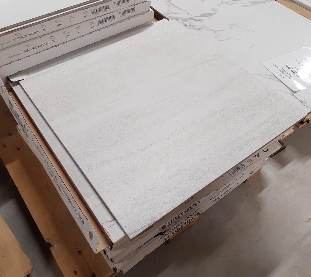 3030-306 Natuursteenlook tegels, 60x60cm, grijs/wit, van €68,90 per m² voor