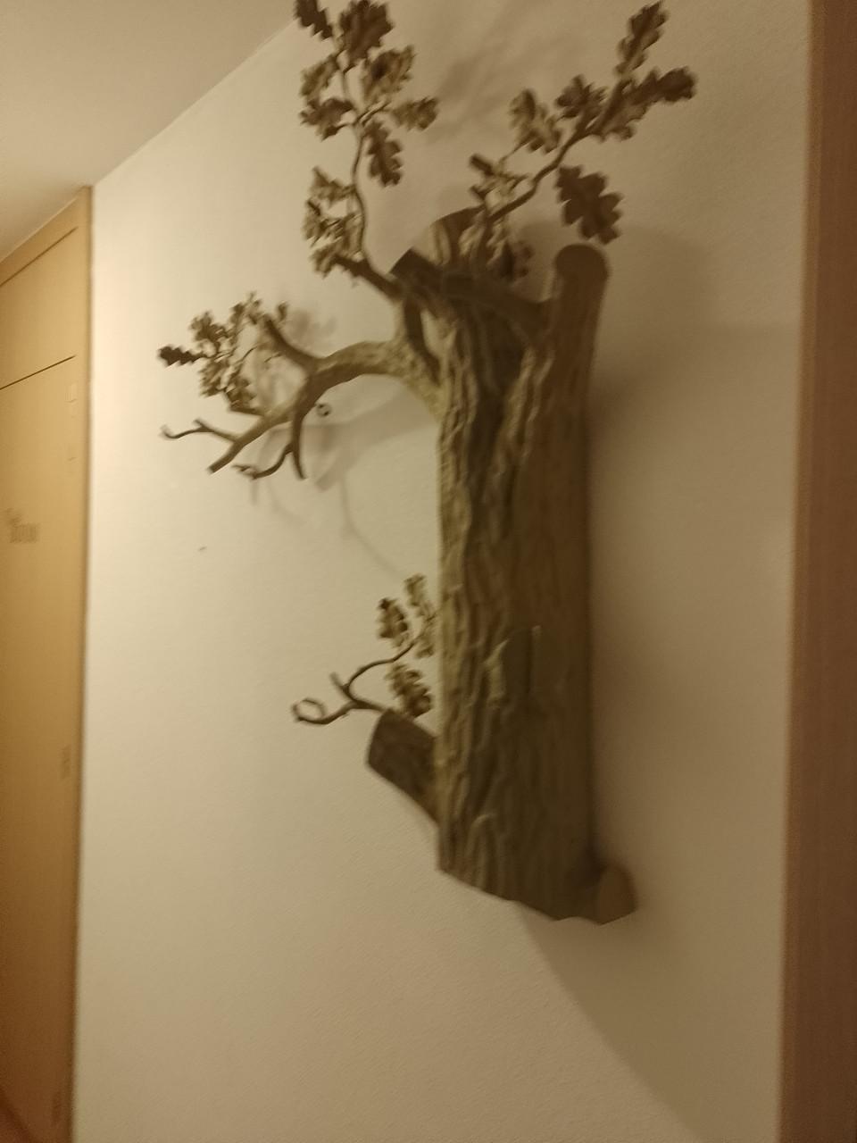 Zeer mooie vintage metalen kapstok-boom