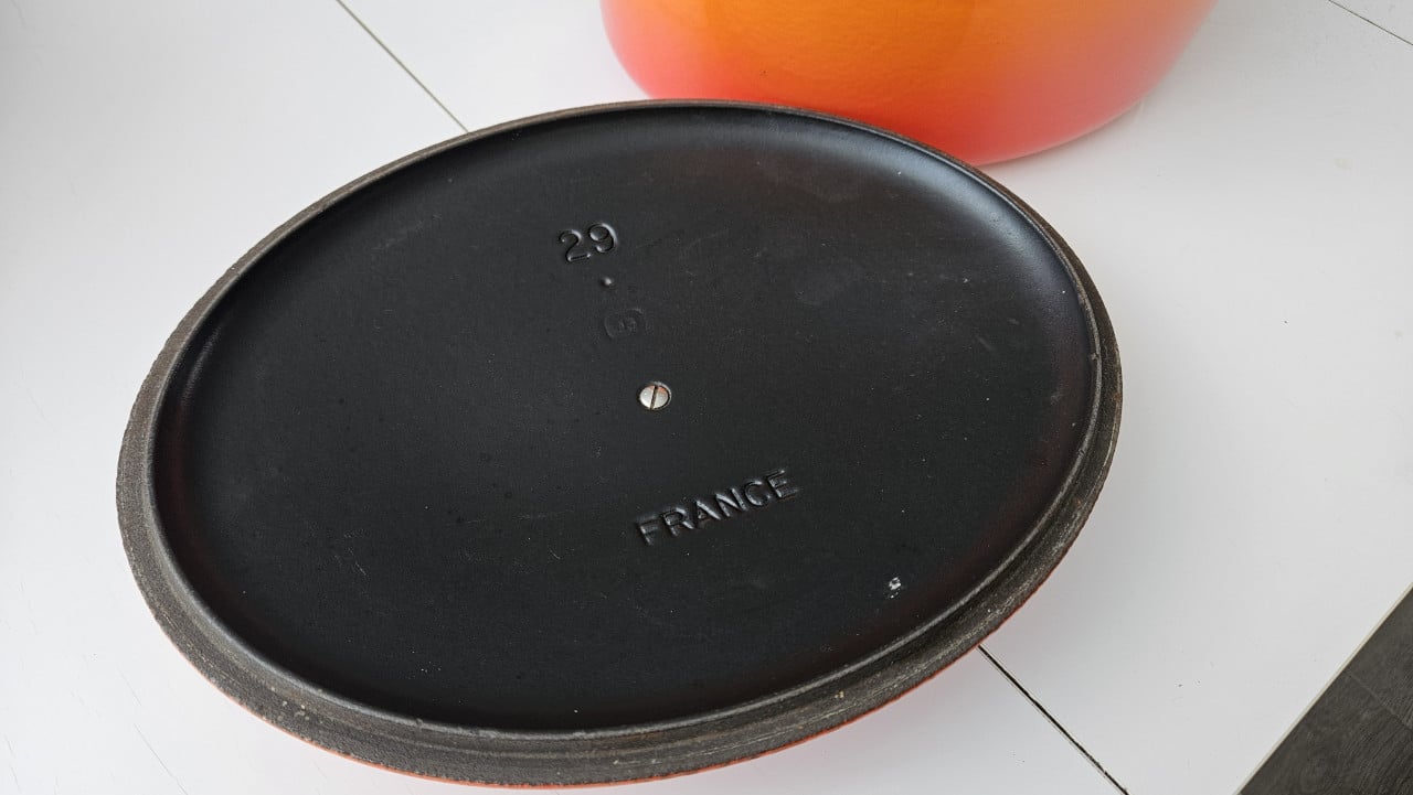 Le creuset braadpan ovaal 29 cm oranje gietijzer