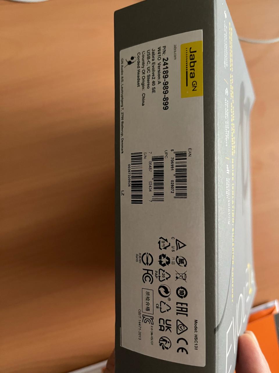 Jabra Evolve 2 40 headset nieuw in verpakking