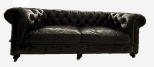 Lifestyle 3 zits leren bank, Chesterfield look