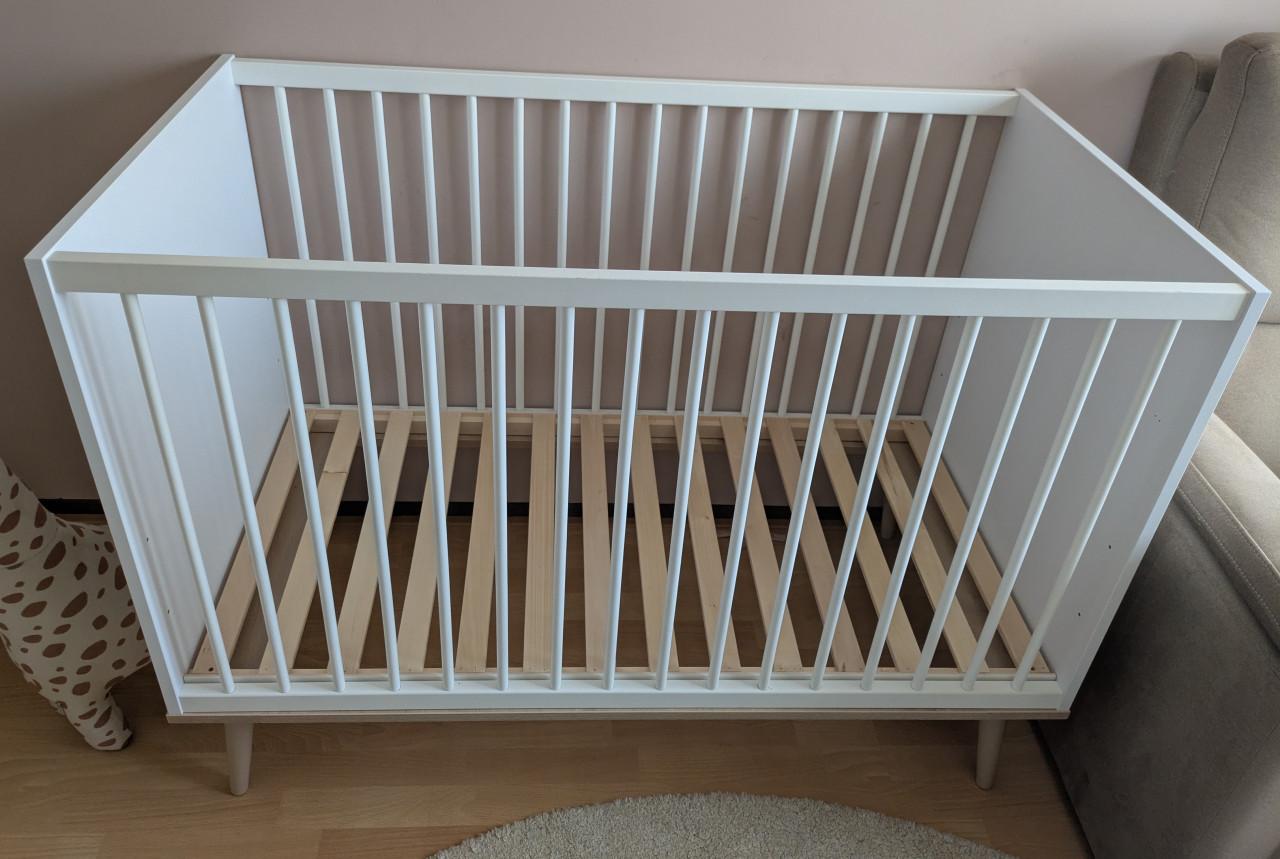 Quax ledikant Flow white & oak