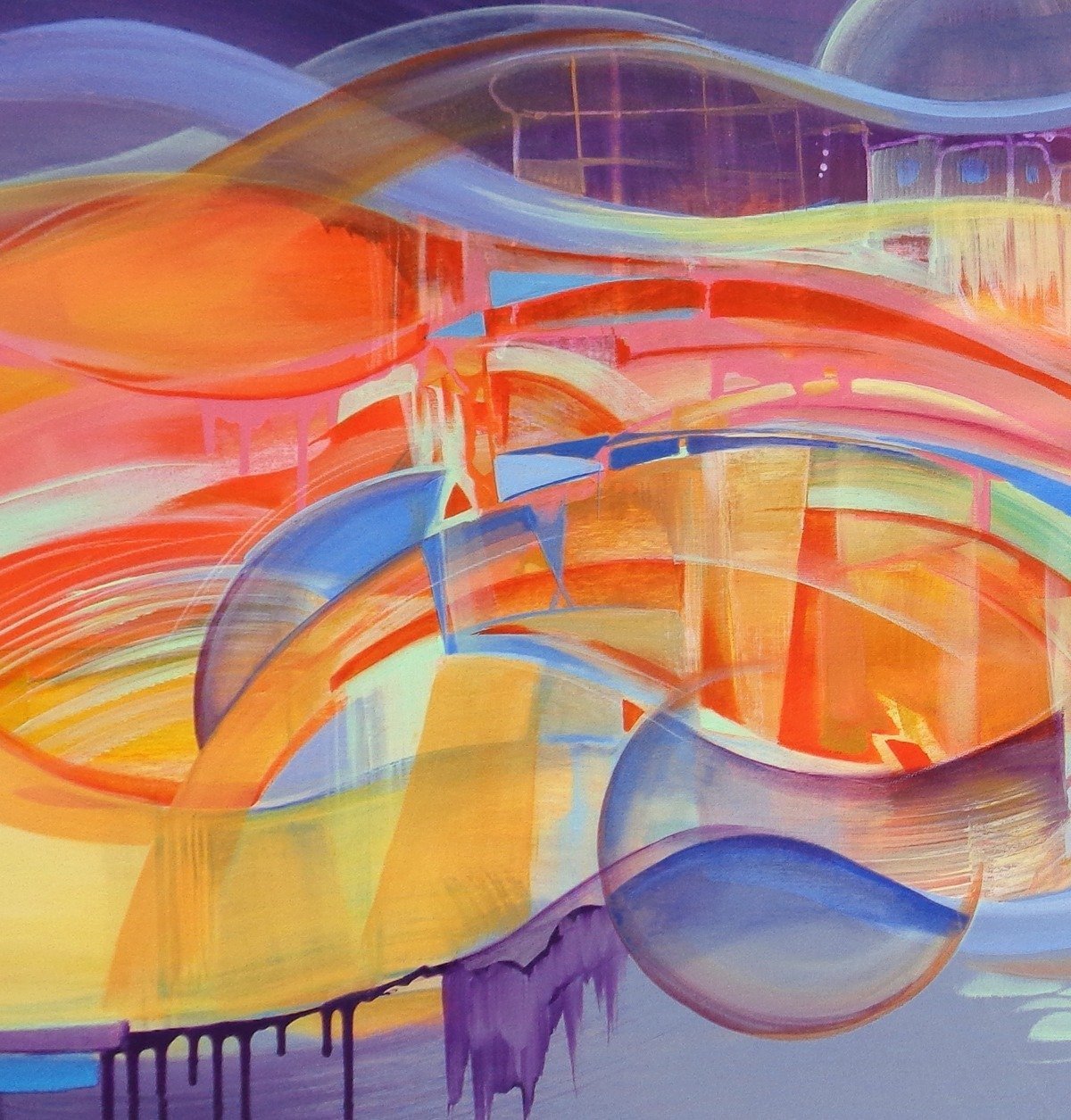 " Day & Night"  prachtig Acrylschilderij van Galya Bukova (Bulgarije)