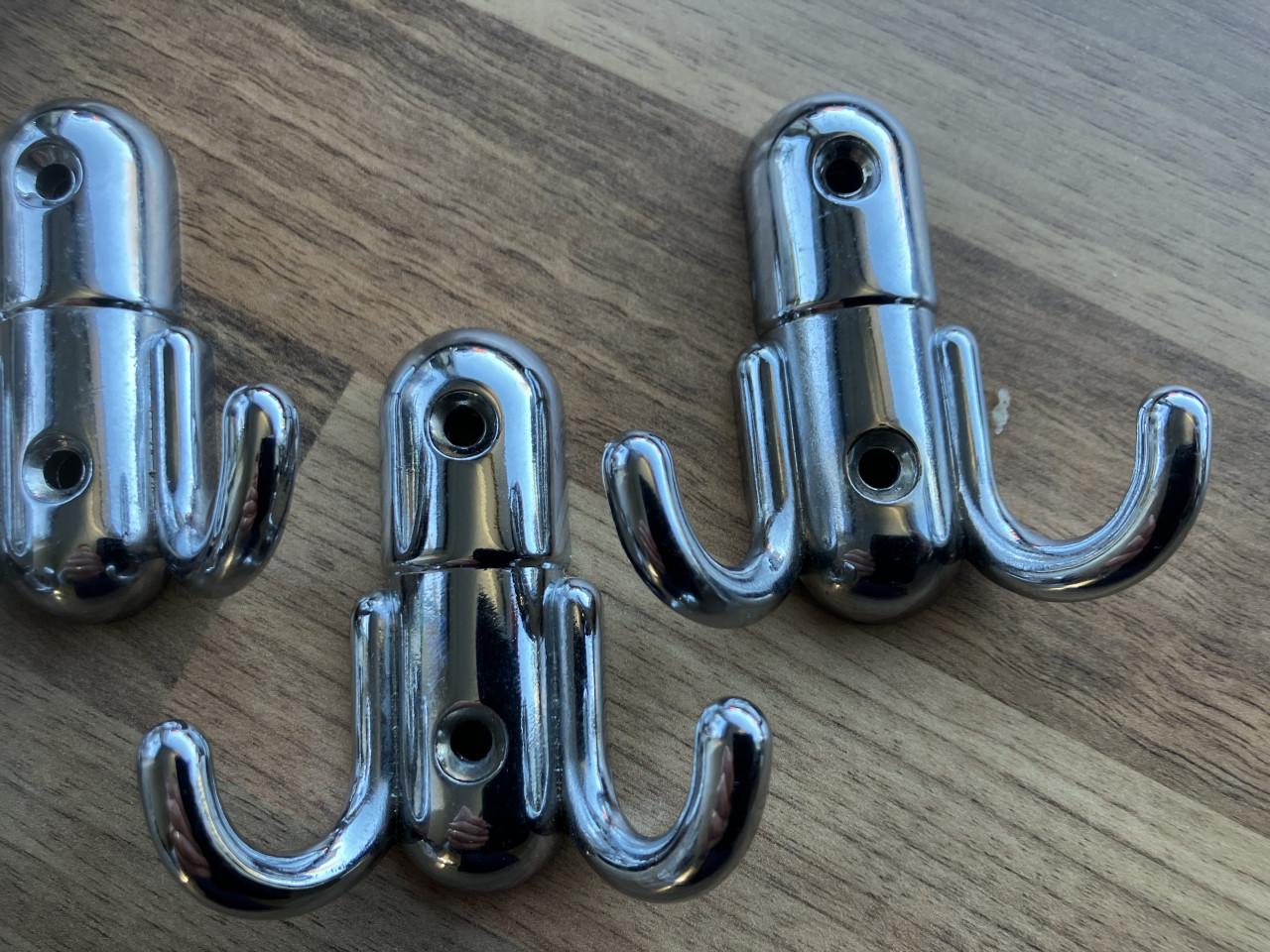 Vintage kleine kapstokhaken 4st