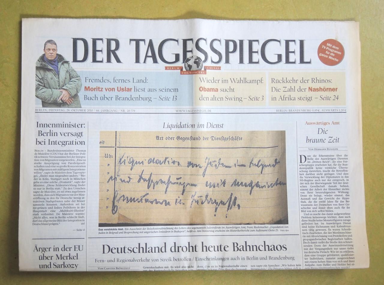 Der Tagesspiegel - 26 Oktober 2010