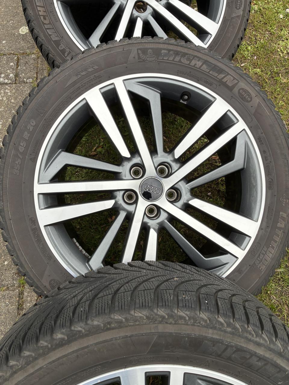Winterbanden Michelin 255/45/r20 op originele Audi Q5 SQ5 velgen