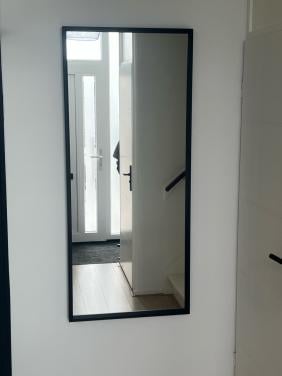 Spiegel, zwart, 65x150 cm
