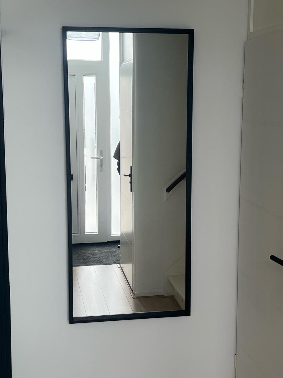 Spiegel, zwart, 65x150 cm