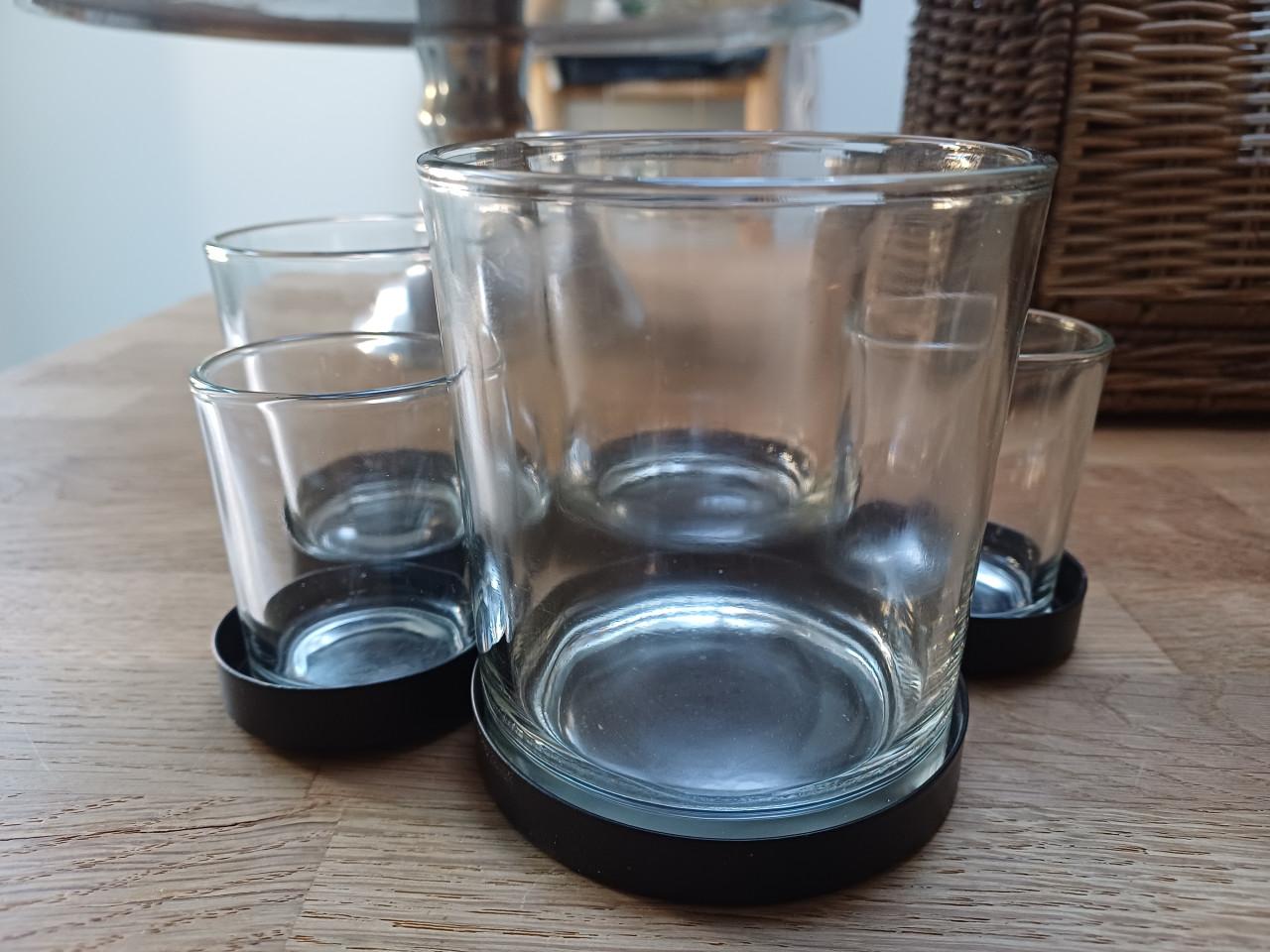 Voor de PASEN: Gusta aperoset - Metalen Houder Met Glaasjes