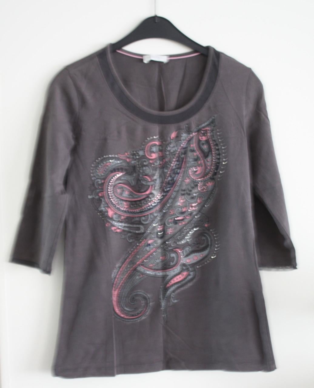 Shirt met print en glitters maat s
